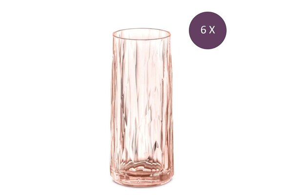 Koziol superglas club No. 03 bier/ longdrinkglas 250 ml 6 stuks
