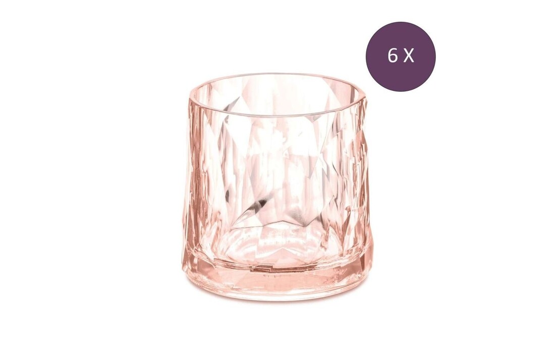 Koziol superglas club no 2. whisky/waterglas 250 ml Set van 6 stuks