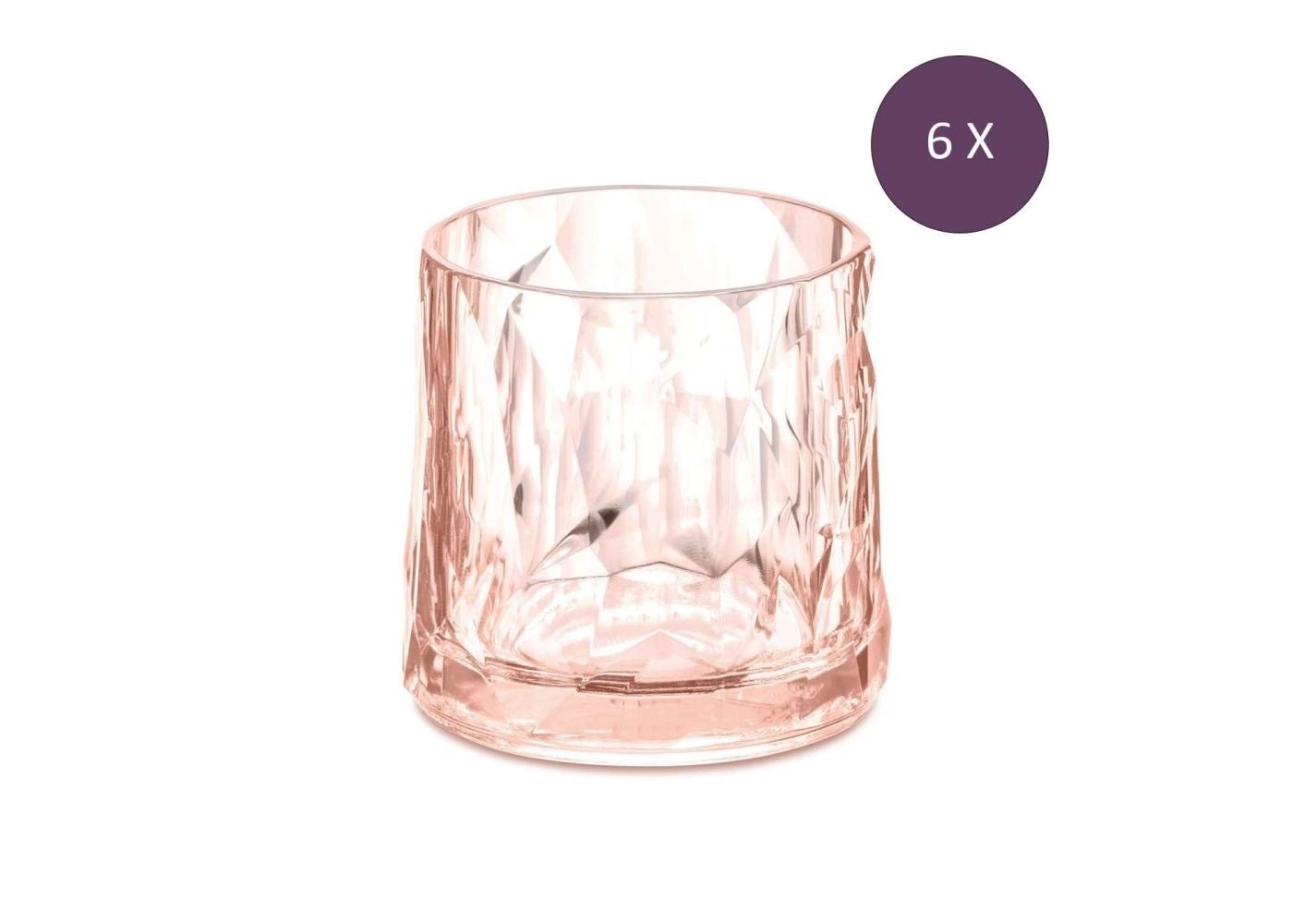 Koziol superglas club no 2. whisky/waterglas 250 ml Set van 6 stuks