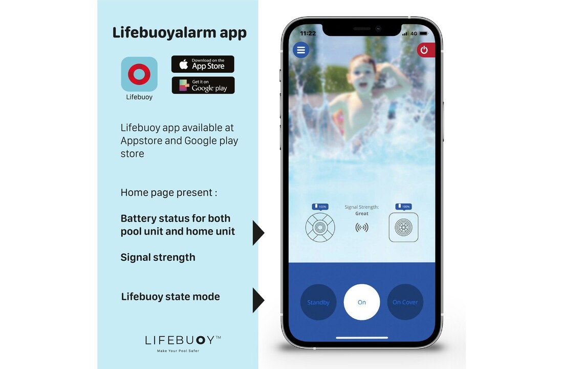 Lifebuoy Zwembad Alarmsysteem