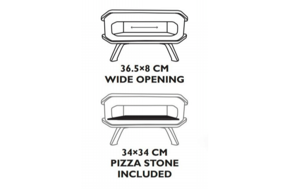 Cozze Pizza Oven Elektrisch 33 cm + gratis BBQ set - Black Friday