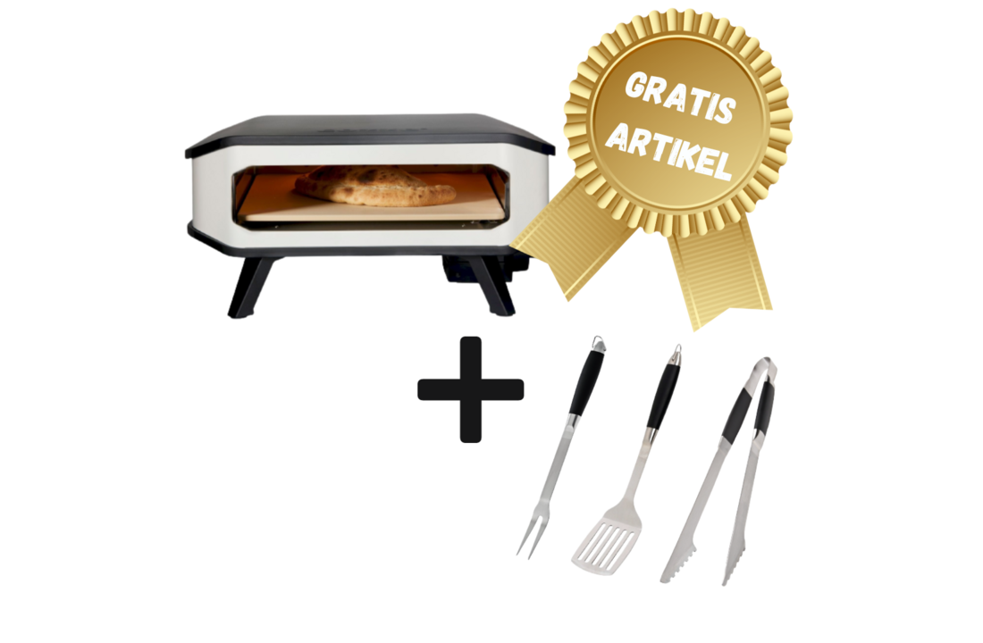 Cozze Pizza Oven Elektrisch 42.5cm + gratis BBQ set - Black Friday