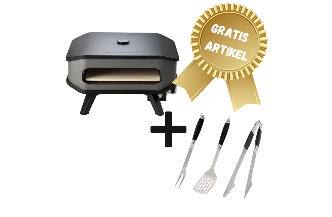 Cozze Pizza Oven Gas 33 cm + gratis BBQ set - Black Friday