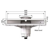 Weltico Skimmer A800 Hoogwaterlijn Wit - Prefab en paneelbaden