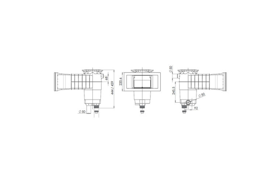 Weltico Skimmer A400 Wit voor paneel / prefab baden