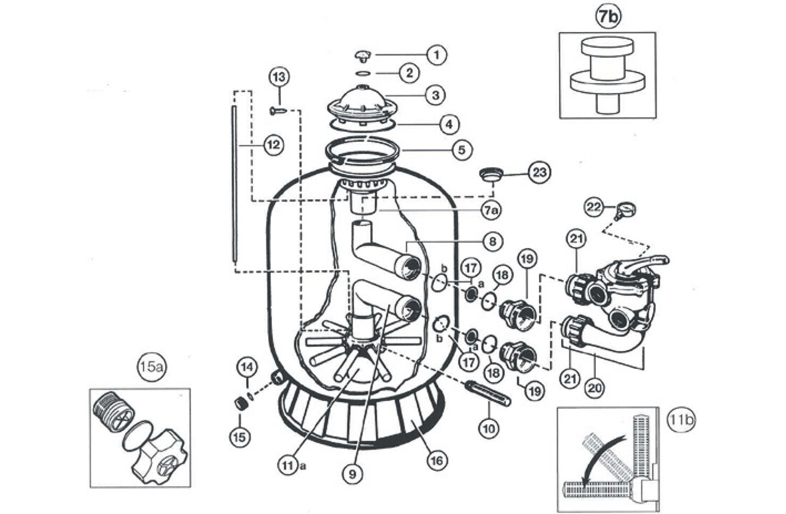 Hayward  Filter muur doorvoer