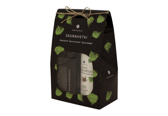 Emendo Sauna moment - Eucalyptus geur, Badspons en turfzeep