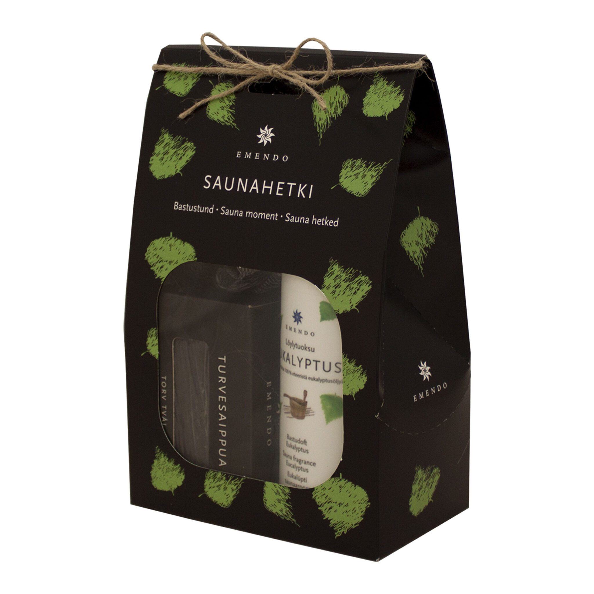Emendo Sauna moment  - Eucalyptus geur, Badspons en turfzeep