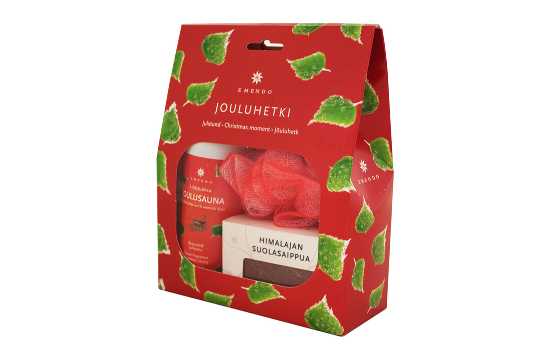 Emendo Christmas moment cadeau set - Saunageur, himalayazeep, badspons