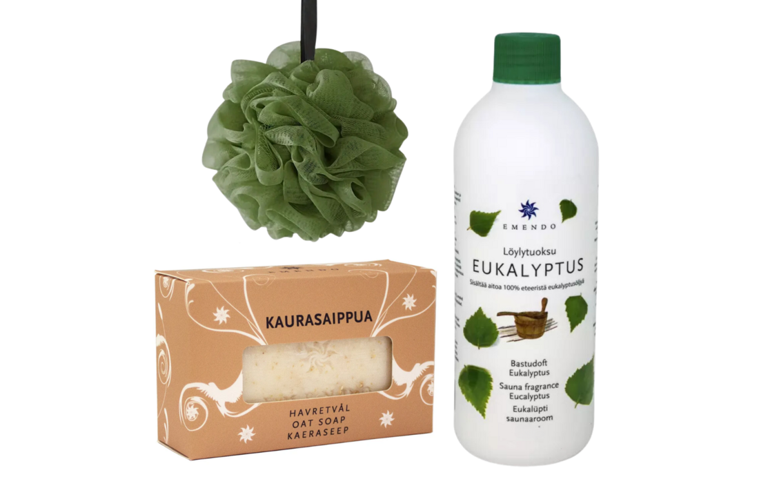 Emendo verzorging set Eucalyptus giftset - Geur, spons, zeep