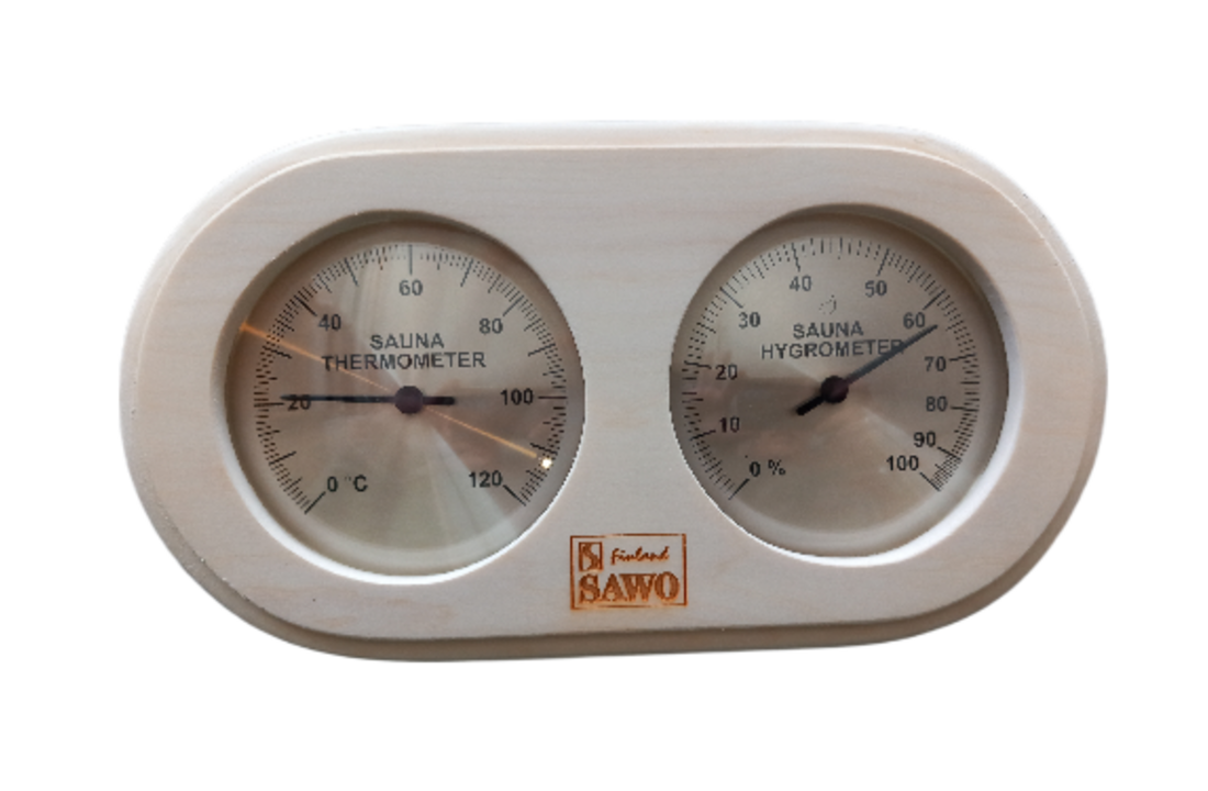 Thermo-Hygrometer aspen horizontaalmaat 25 cm 13.5 cm