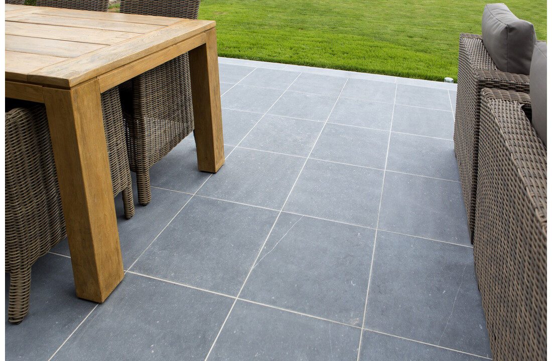 Terrastegel - Belgische blauwe hardsteen - prijs per m²