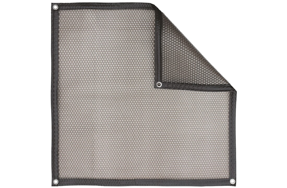Zomerafdekking Quatro 500 micron transparant grijs - vorm A