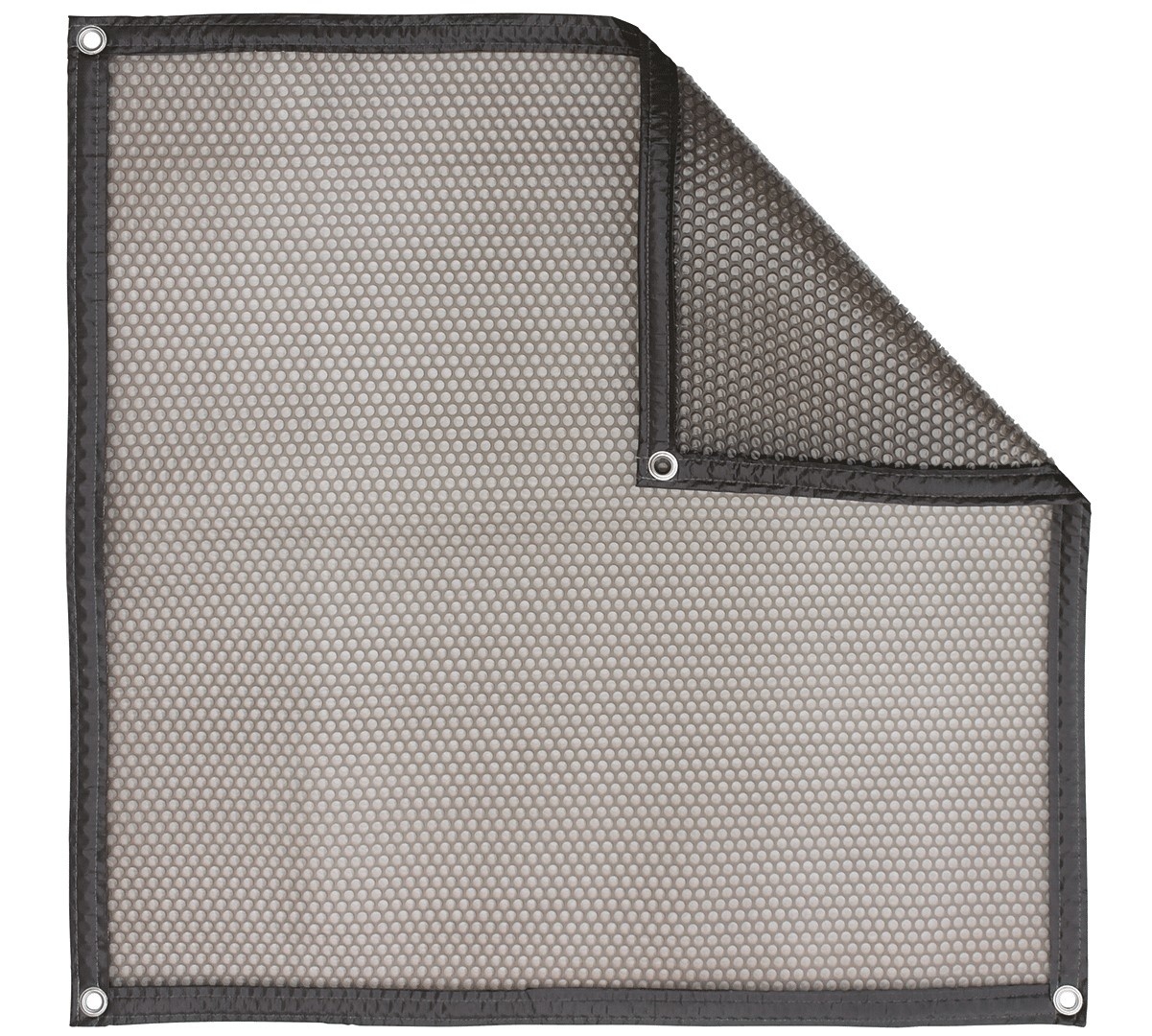 Zomerafdekking Quatro 500 micron transparant grijs - vorm A