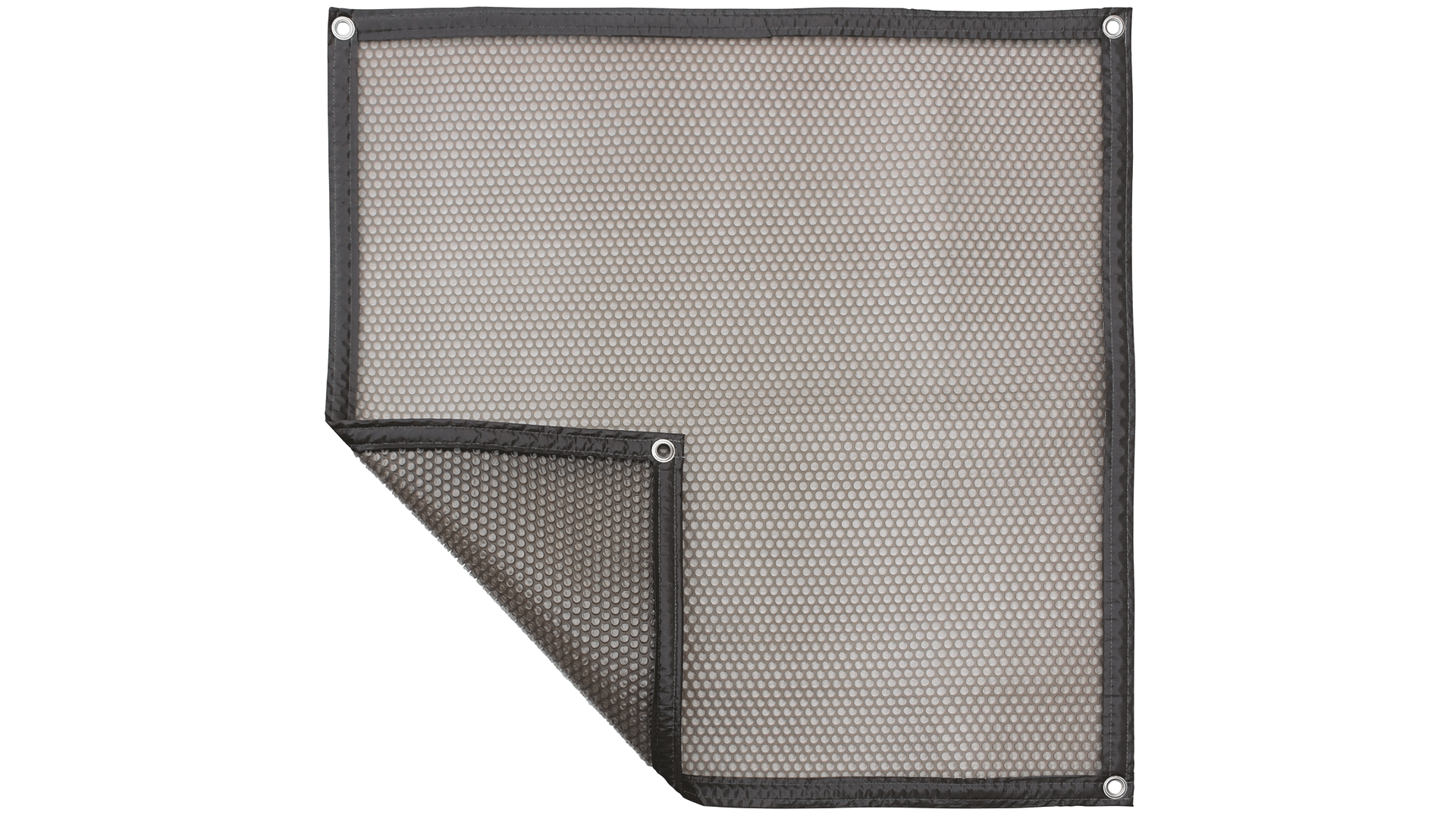 Zomerafdekking Quatro 500 micron transparant grijs - vorm A