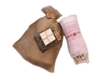 Hammam Sauna Handdoek Cadeauset 3-kleurig Roze