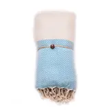 Hammam Sauna Handdoek Cadeauset Visgraat Blauw