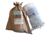 Hammam Sauna Handdoek Cadeauset Baby Blue