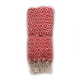Hammam Sauna Handdoek Cadeauset Kristal Rood