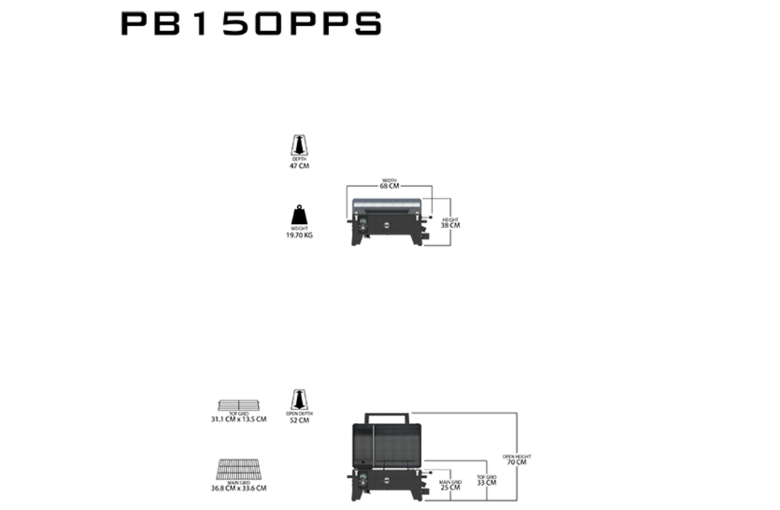 Pit Boss Navigator 150 - Pellet BBQ - Tafelmodel
