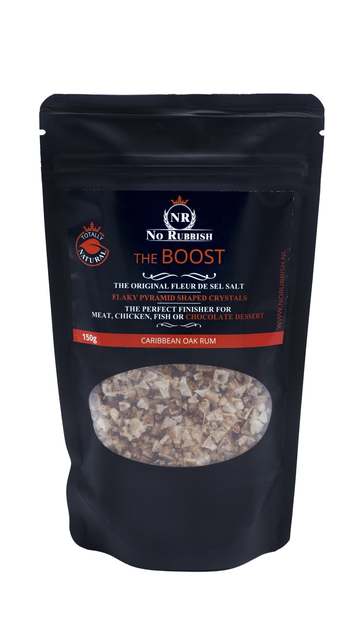 No Rubbish Zout, met Caribische Houtgerijpte Rum Smaak150 gram