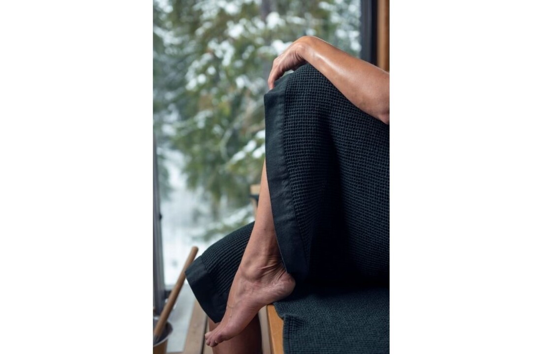 Rento sauna cover Kenno 50x60 cm zwart/donkergroen