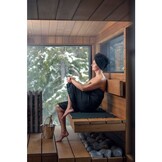 Rento sauna cover Kenno 60x160 cm zwart/donkergroen