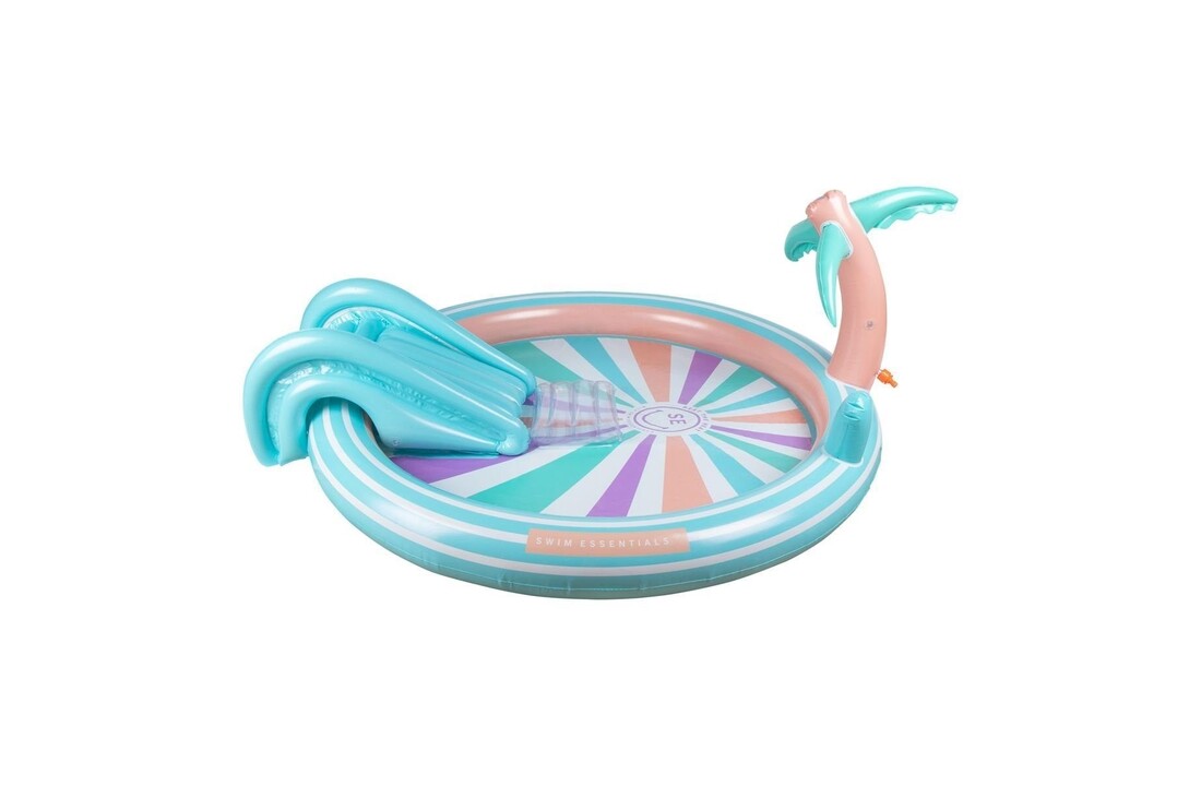 Swim essentials speelzwembad met glijbaan regenboog