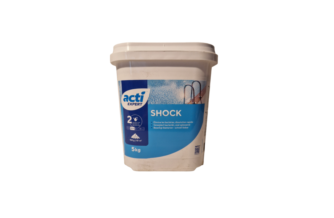 Acti shock chloorpoeder 5 kg   (Enkel geschikt voor de Belgische markt, niet toegelaten in Nederland)