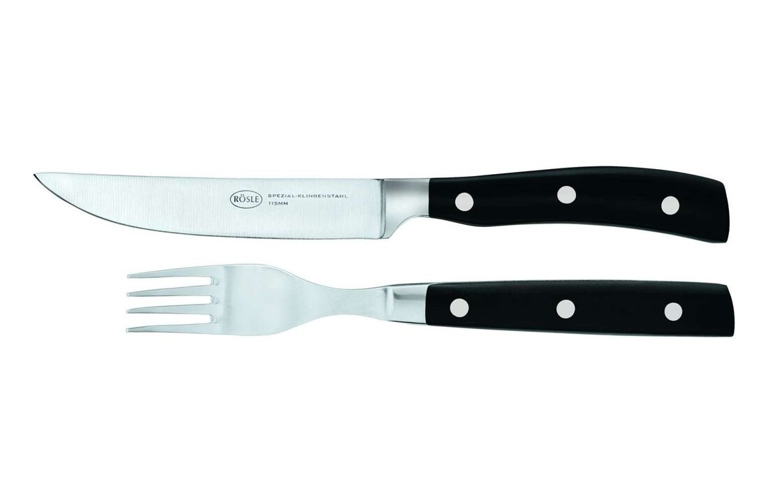 Steak Bestek Set Rösle  -set van 4 stuks.