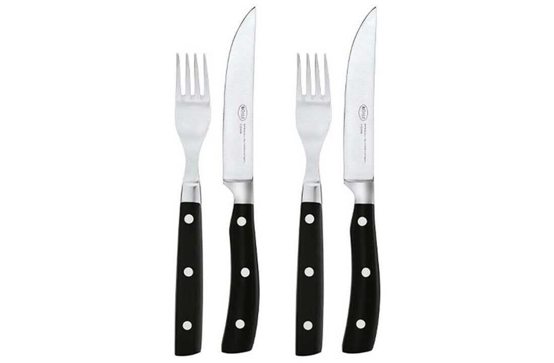 Steak Bestek Set Rösle  -set van 4 stuks.