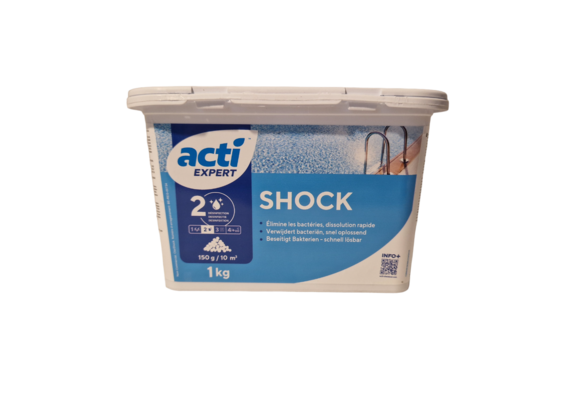 Acti shock chloorpoeder 1kg (Enkel Geschikt voor de Belgische markt)