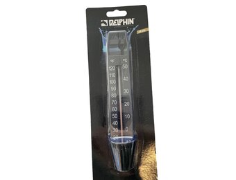 Delphin Thermometer 25cm Zwart