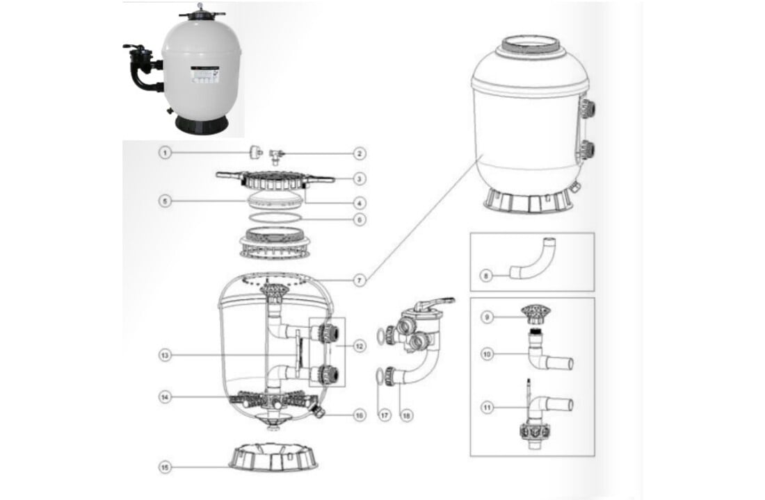 Emaux superpool filter drain plug