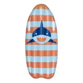 Surfboard oranje blauw haaien 120 cm