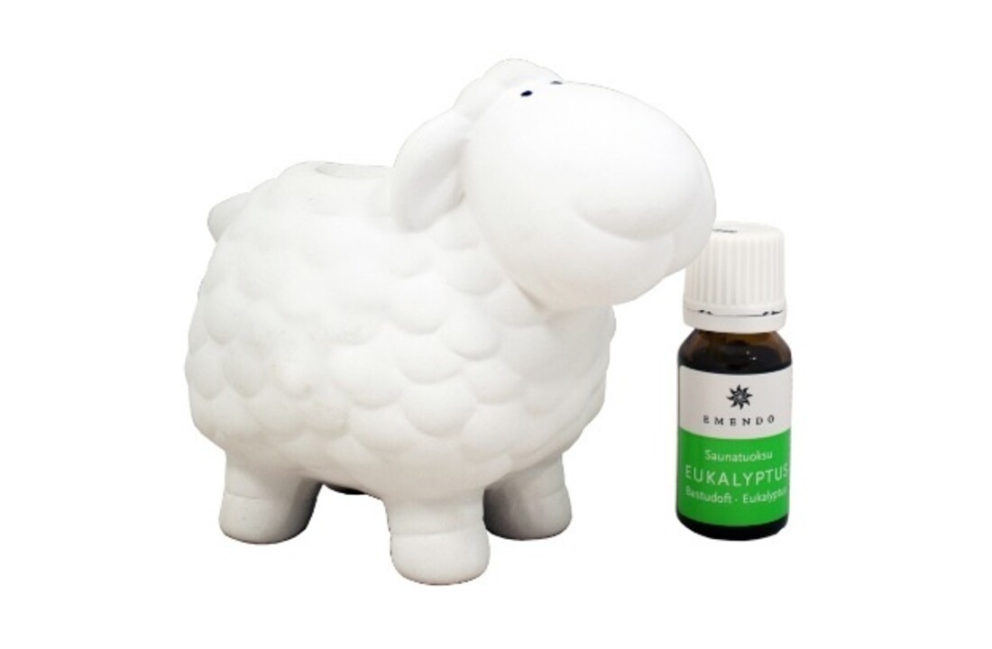 Emendo Sauna schaap met etherische olie Eucalyptus Wit