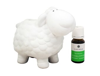Emendo Sauna schaap met etherische olie Eucalyptus Wit