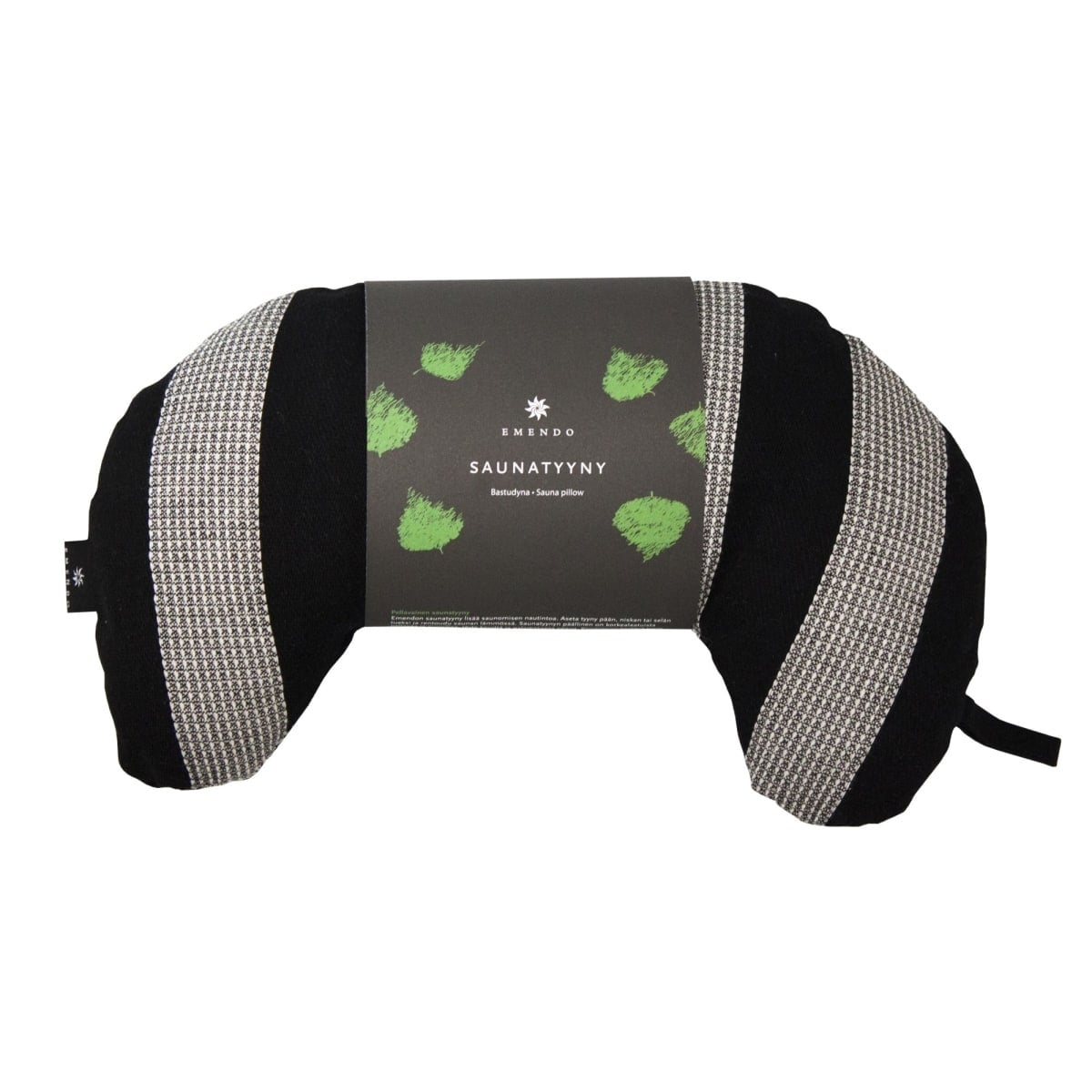 Emendo sauna nek kussen zwart 37 x 20 cm