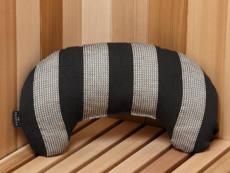 Emendo sauna nek kussen zwart 37 x 20 cm