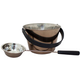 Emendo Sauna set emmer en lepel staal / Smoke grey