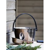 Emendo Sauna set emmer en lepel staal / Smoke grey