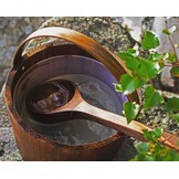Emendo Sauna set emmer en lepel donker bruin