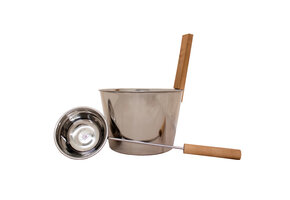 Emendo Sauna set emmer en lepel staal