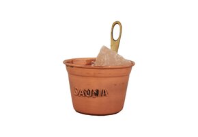 Emendo Sauna zout beker - koperen cup met zout stenen
