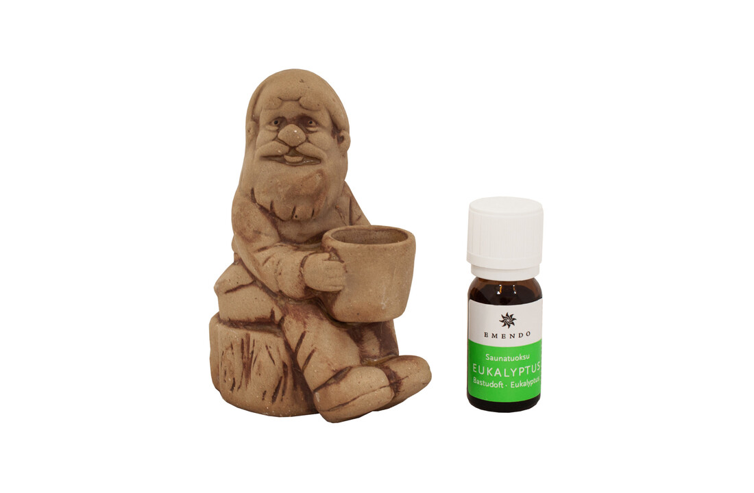 Emendo Sauna zittende kabouter met etherische olie Eucalyptus