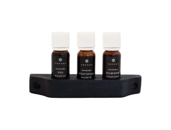 Emendo set Sauna geuren 3 x 10 ml inclusief houten rekje
