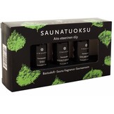 Emendo set Sauna geuren 3 x 10 ml inclusief houten rekje