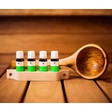 Emendo set Sauna geuren 4x10ml inclusief houten rekje