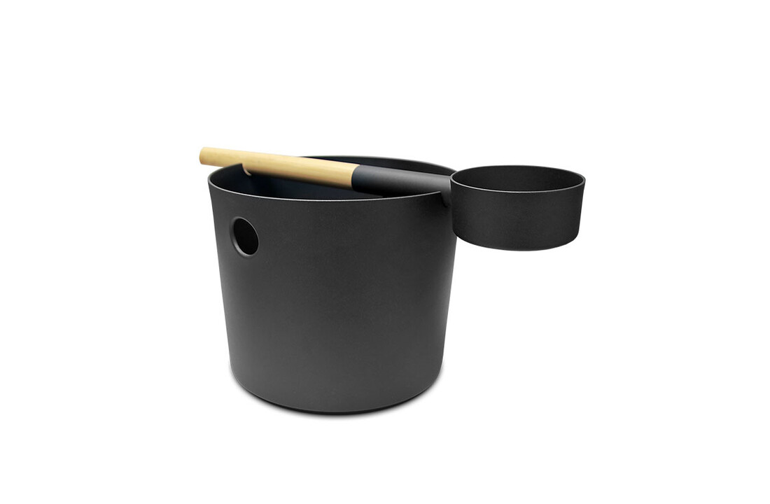 KOLO Sauna Emmer en Lepel - Zwart