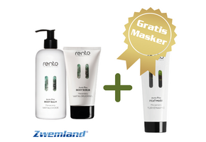 Rento Bodylotion en Bodyscrub- Gratis gezichtsmasker